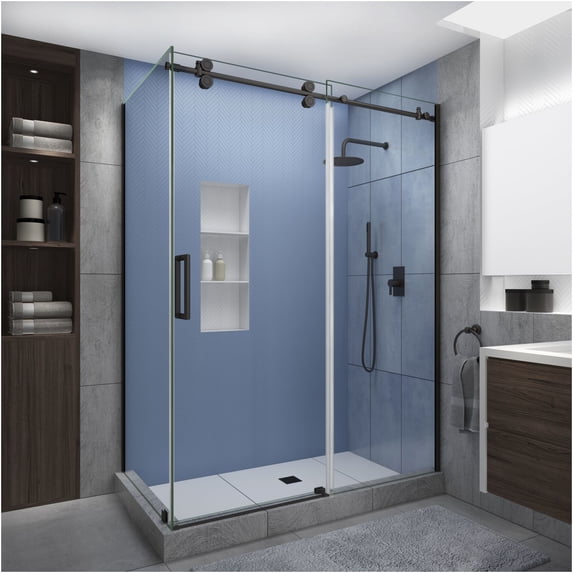 Aston SEN979EZ.UC-NBR-603280-L Langham Xl 80" High X 60" Wide X 32" Deep Sliding Frameless