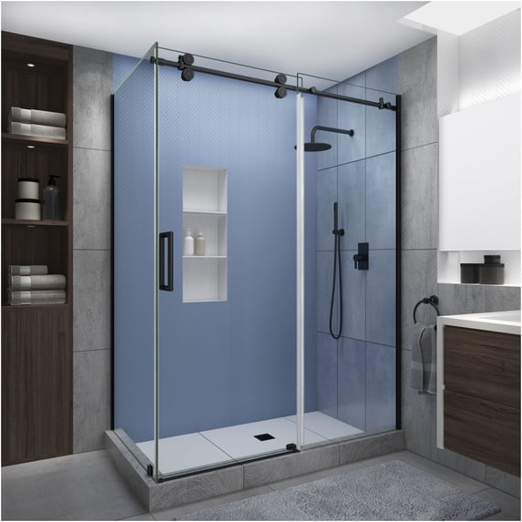 Aston SEN979EZ.UC-ORB-643280-L Langham Xl 80" High X 64" Wide X 32" Deep Sliding Frameless