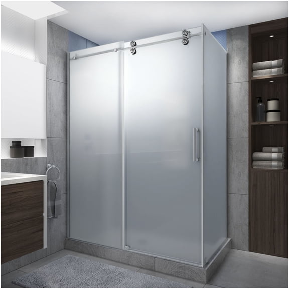 Aston SEN979FRUW.UC-SS-643080 Langham Xl 80" High X 68" Wide X 30" Deep Sliding Frameless