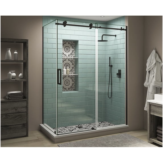 Aston SEN984EZ.UC-MB-683480-L Coraline Xl 80" High X 68" Wide X 34" Deep Sliding Frameless