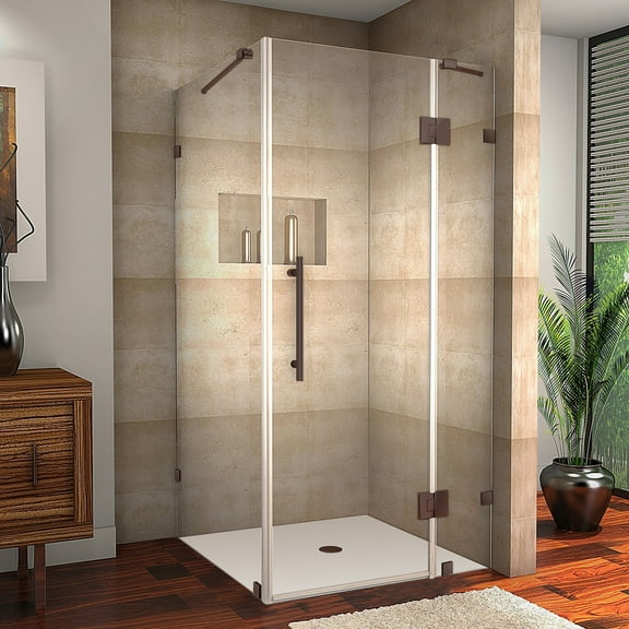 Aston Sen987-3434-10 72" High X 34" Wide X 34" Deep Hinged Frameless Shower Enclosure -