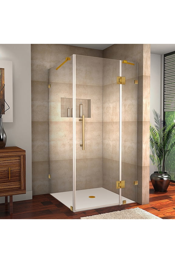 SEN987-BG-3732-10 72" High X 37" Wide X 32" Deep Hinged Frameless Shower Enclosure -