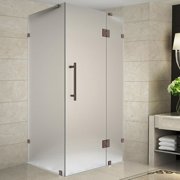 Aston Sen987f-3434-10 72" High X 34" Wide X 34" Deep Hinged Frameless Shower Enclosure -