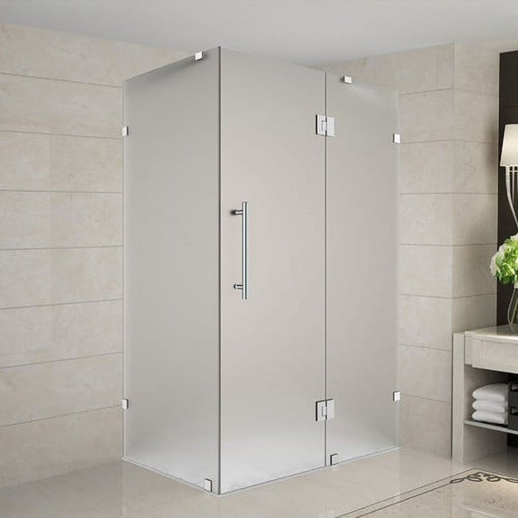Aston Sen987f-3436-10 Avalux 34" Wide X 36" Deep X 72" High Frameless Hinged Shower