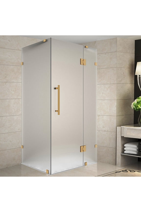 SEN987F-BG-3638-10 72" High X 36" Wide X 38" Deep Hinged Frameless Shower Enclosure