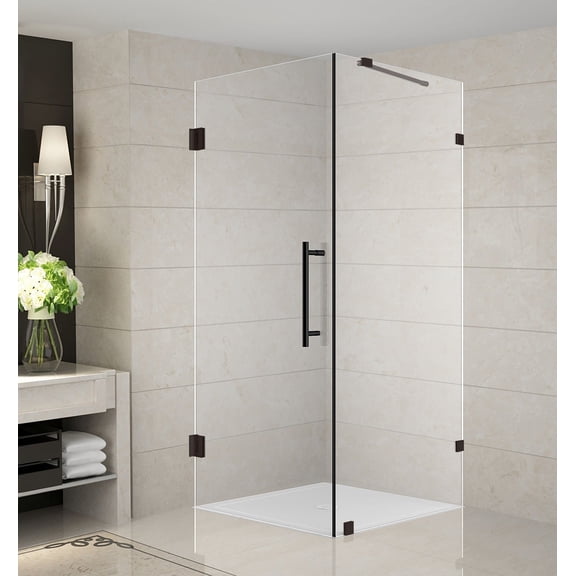 Aston SEN988-NBR-34-10 Aquadica 34" Wide X 34" Deep X 72" High Frameless Hinged Shower