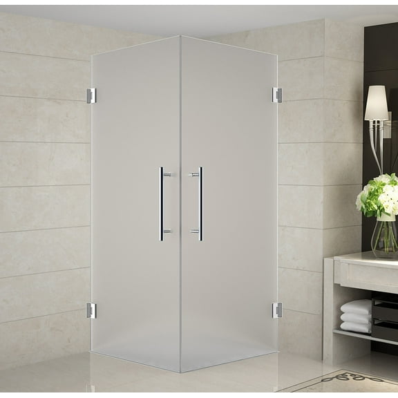 Aston Sen989f-38-10 Vanora 38" Wide X 38" Deep X 72" High Frameless Hinged Shower