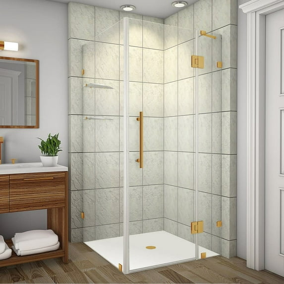 Aston Sen992-3836-10 72" High X 38" Wide X 36" Deep Hinged Frameless Shower Enclosure -