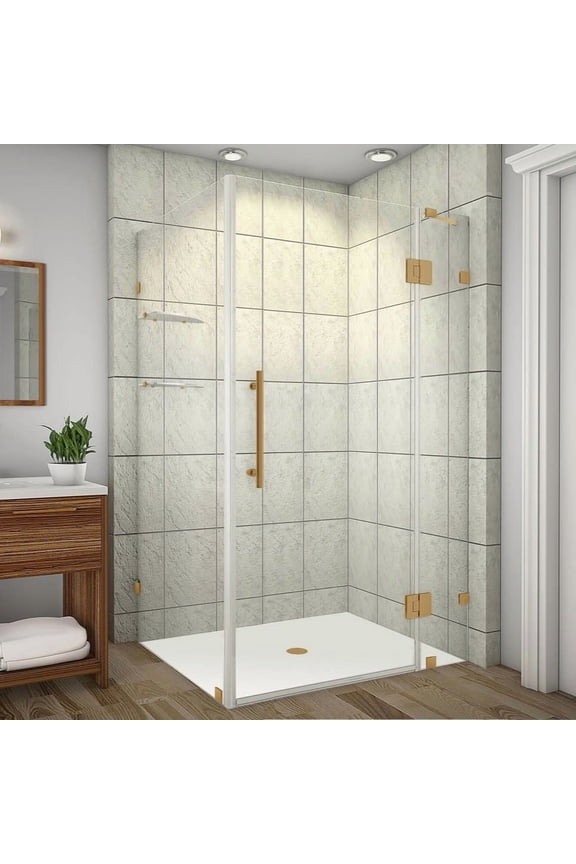 SEN992-BG-4234-10 72" High X 42" Wide X 34" Deep Hinged Frameless Shower Enclosure -