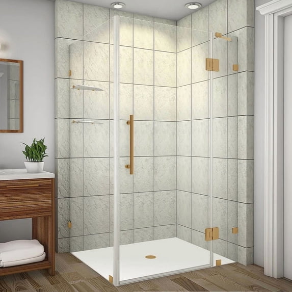 Aston Sen992-5736-10 72" High X 57" Wide X 36" Deep Hinged Frameless Shower Enclosure -