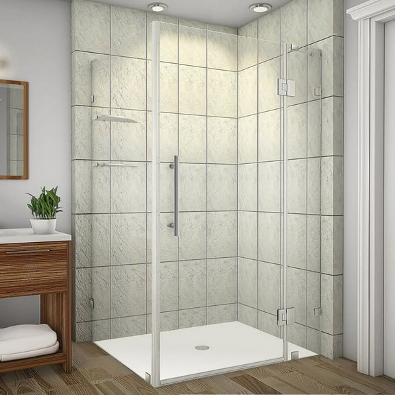 Aston Sen992-5836-10 72" High X 58" Wide X 36" Deep Hinged Frameless Shower Enclosure -