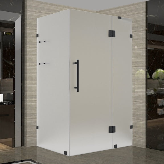 Aston SEN992F-MB-4936-10 72" High X 49" Wide X 36" Deep Hinged Frameless Shower Enclosure