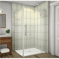 thumbnail image 1 of AstonGlobal SEN992-SS-4038-10 Avalux 40 x 38 x 72 in Completely Frameless Shower Enclosure with Glass Shelves in Stainless Steel, 1 of 7