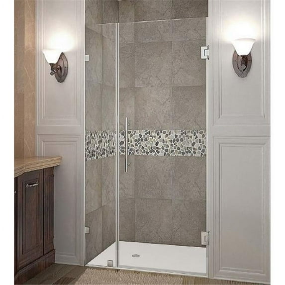AstonGlobal SDR985-SS-29-10 Nautis 29 x 72 in. Completely Frameless Hinged Shower Door in Stainless Steel
