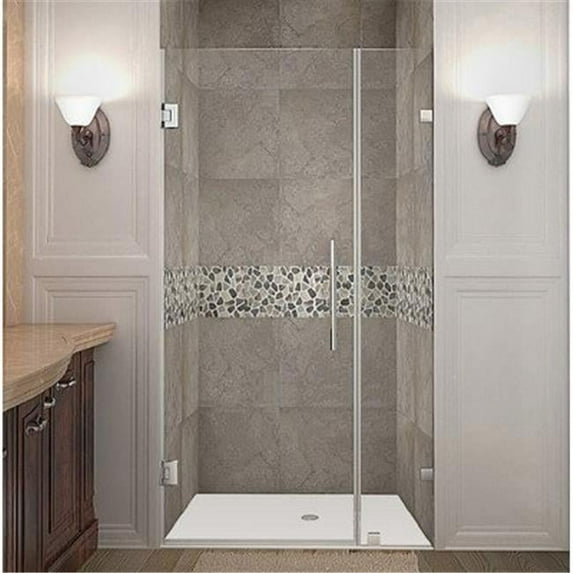 Aston Sdr985-33-10 Nautis 33" Wide X 72" High Frameless Hinged Shower Door - Chrome