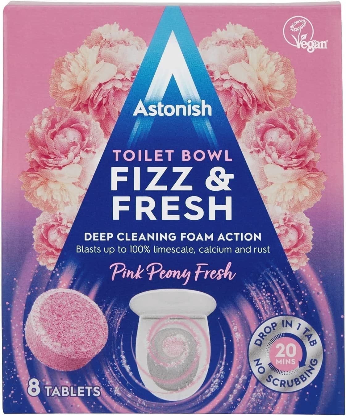 Astonish Pink Peony Fizz & Fresh Toilet Bowl Tablets