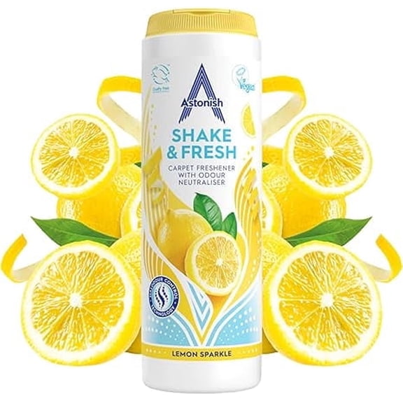 Astonish Shake & Fresh Carpet Powder, Lemon Sparkle Scent, 1 Count