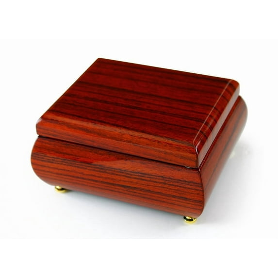 Astonishing Hi Gloss Wood Tone Petite Music Box - Hush Little Baby