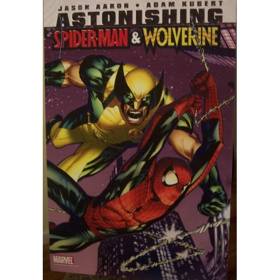 Astonishing Spider-Man and Wolverine 2010 Comic-Con Marvel booth 22x34 inch poster board