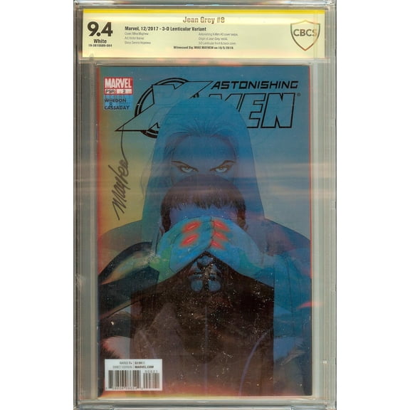 Astonishing X-Men Jean Grey #8 3-D Lenticular CBCS (not CGC) 9.4 Signed