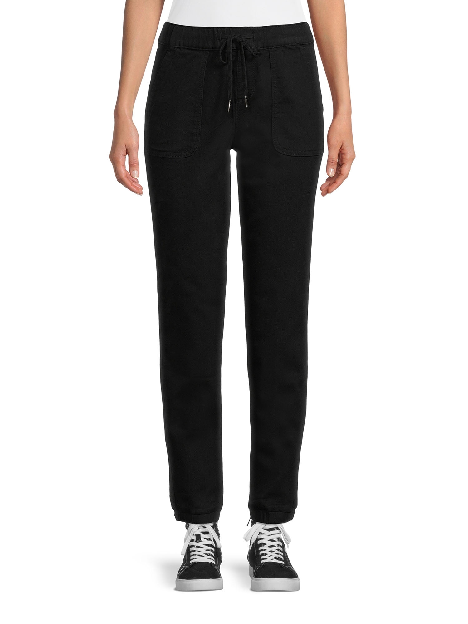 Astor Denim Juniors' High Rise Denim Joggers with Porkchop Pockets