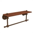 thumbnail image 1 of Astor Place 16'' Solid IPE Ironwood Shelf with Towel Bar in Antique Bronze, 1 of 2