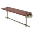 thumbnail image 1 of Astor Place 16'' Solid IPE Ironwood Shelf with Towel Bar in Polished Nickel, 1 of 5