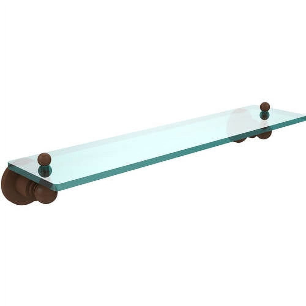 Astor Place Vanity Glass Shelf with Beveled Edges - Antique Bronze / 22 ...