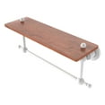 thumbnail image 1 of Astor Place Collection 16 Inch Solid IPE Ironwood Shelf with Integrated Towel Bar, 1 of 1