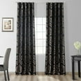 thumbnail image 1 of Astoria Black & Grey Designer Damask Curtain (1 Panel), Astoria Black & Grey, 50W X 108L, 1 of 6