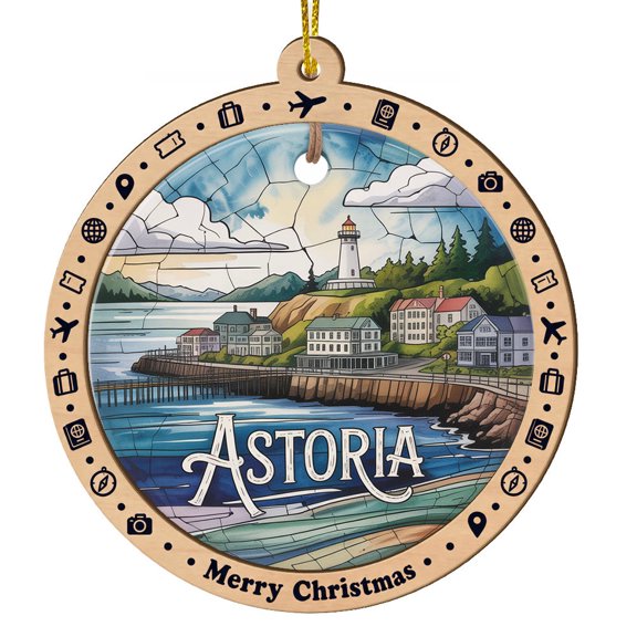 Astoria Oregon Travel Sun Catchers, Travel Souvenir Window Decor