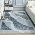 thumbnail image 1 of Astorug 5x8 Machine Washable Low Pile Soft Area Rug, Non-Slip Abstract Rug for Living Room, Bedroom, Gray, 1 of 8