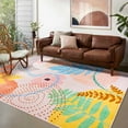 thumbnail image 1 of Astorug Abstract Pattern 5x8 Area Rug for Living Room Low Pile Soft Pink Rug Machine Washable for Dining Room, Office, Bedroom, Kids Room, 1 of 7