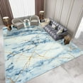 thumbnail image 1 of Astorug Modern Abstract 4x6 Washable Area Rug Anti-slip Soft Bedroom Living Room Rug For Nursery Playroom Dining Room Indoor Office, Blue, 1 of 7