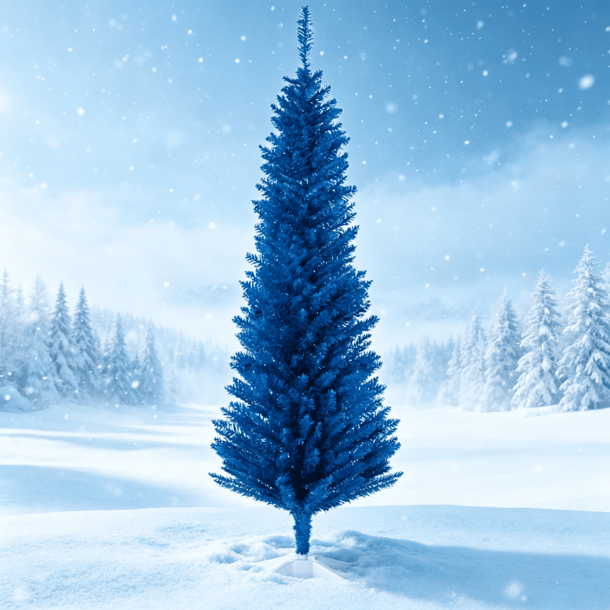 Astoutdoor 5 ft Artificial Christmas Tree, Slim Pencil Style, Blue, Plastic, 294 Tips, 19.75 in Diameter