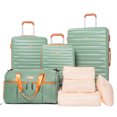 Green Shell Computer 8-Piece Hard Shell Spinner Luggage Set with TSA Lock, Green - Walmart.com