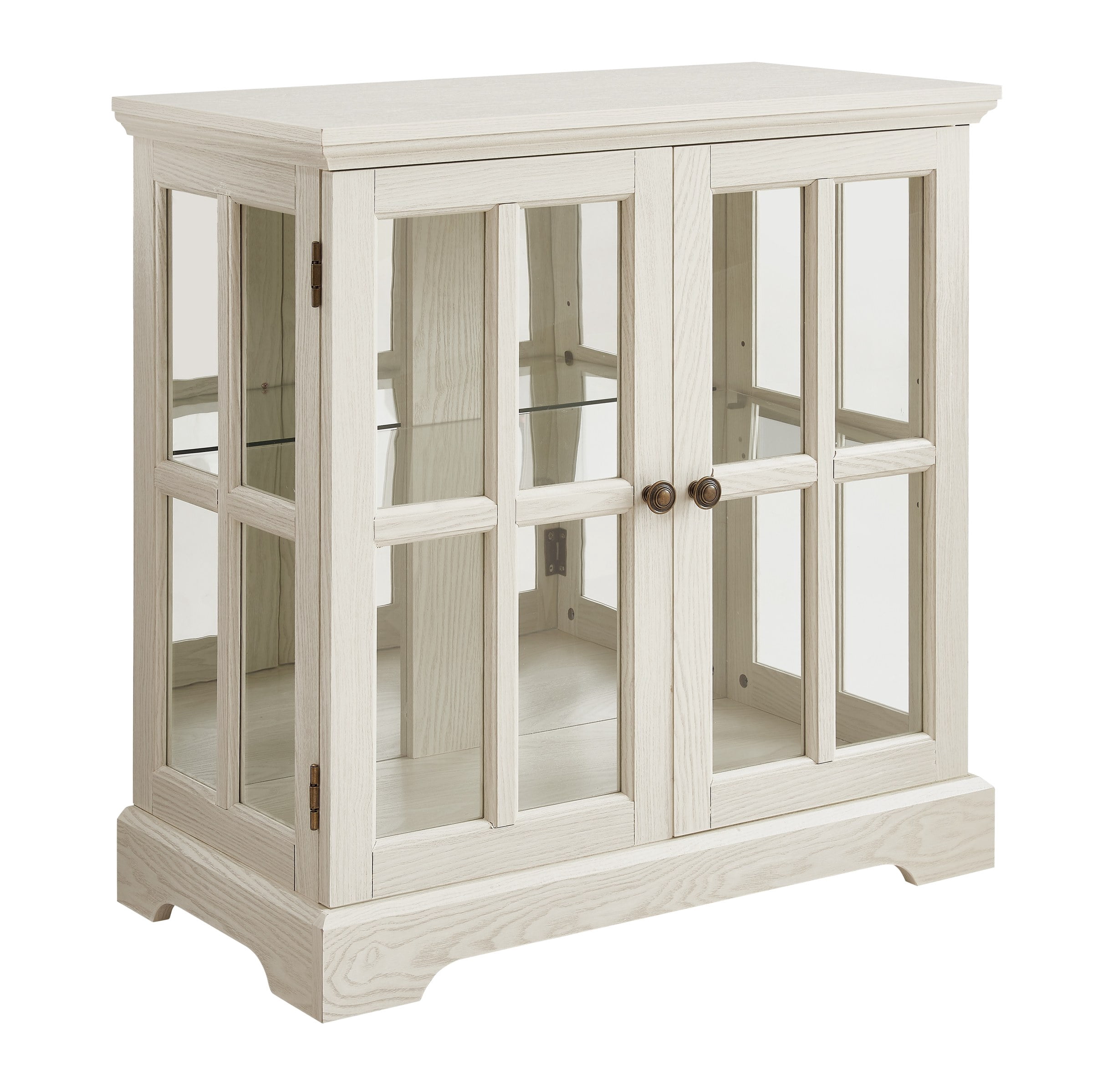 LED Curio Display Cabinet with Adjustable Shelves, White