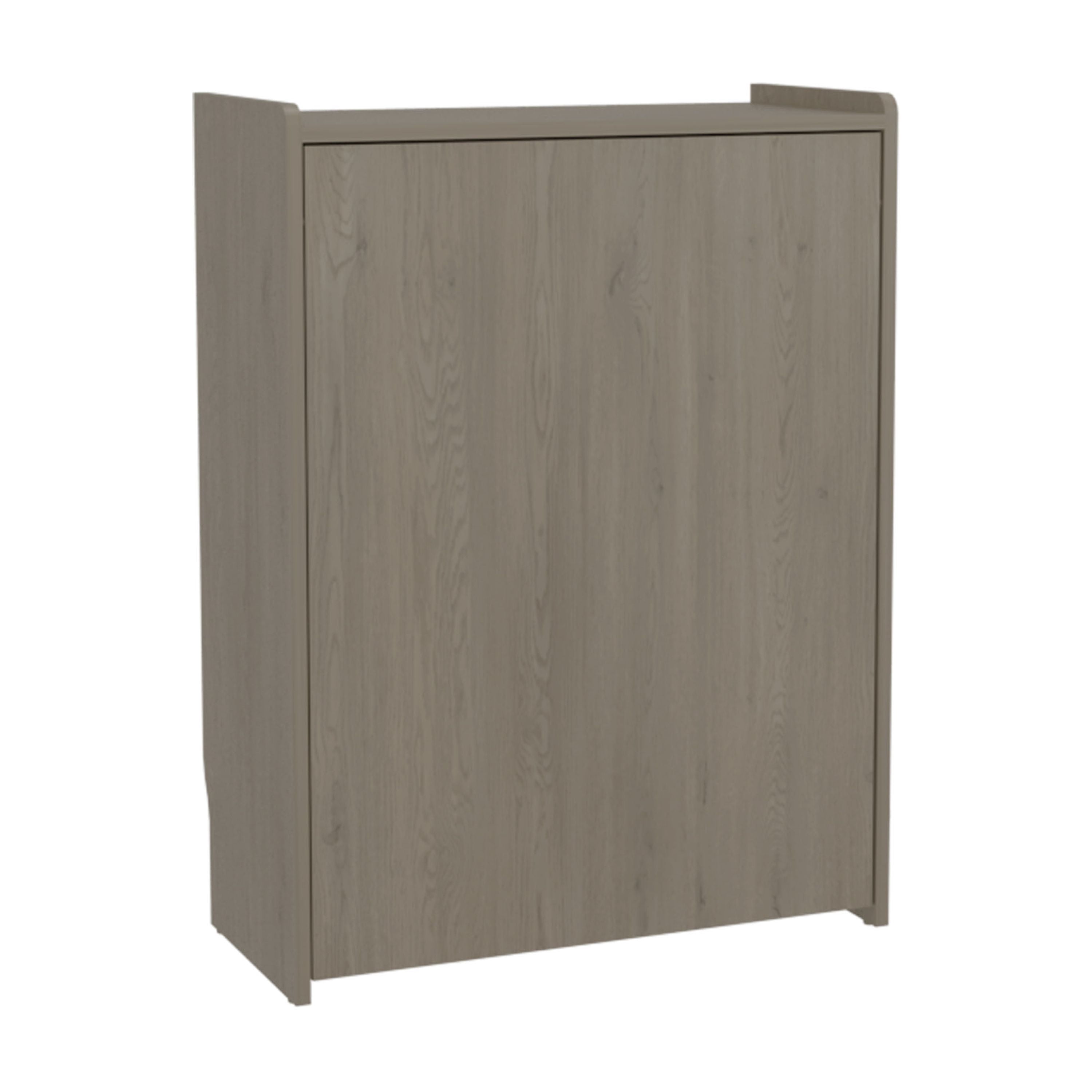 Astoutdoor Leslie Retractable Desk with Built-in Storage Shelves, Space Saving Computer Writing Table
