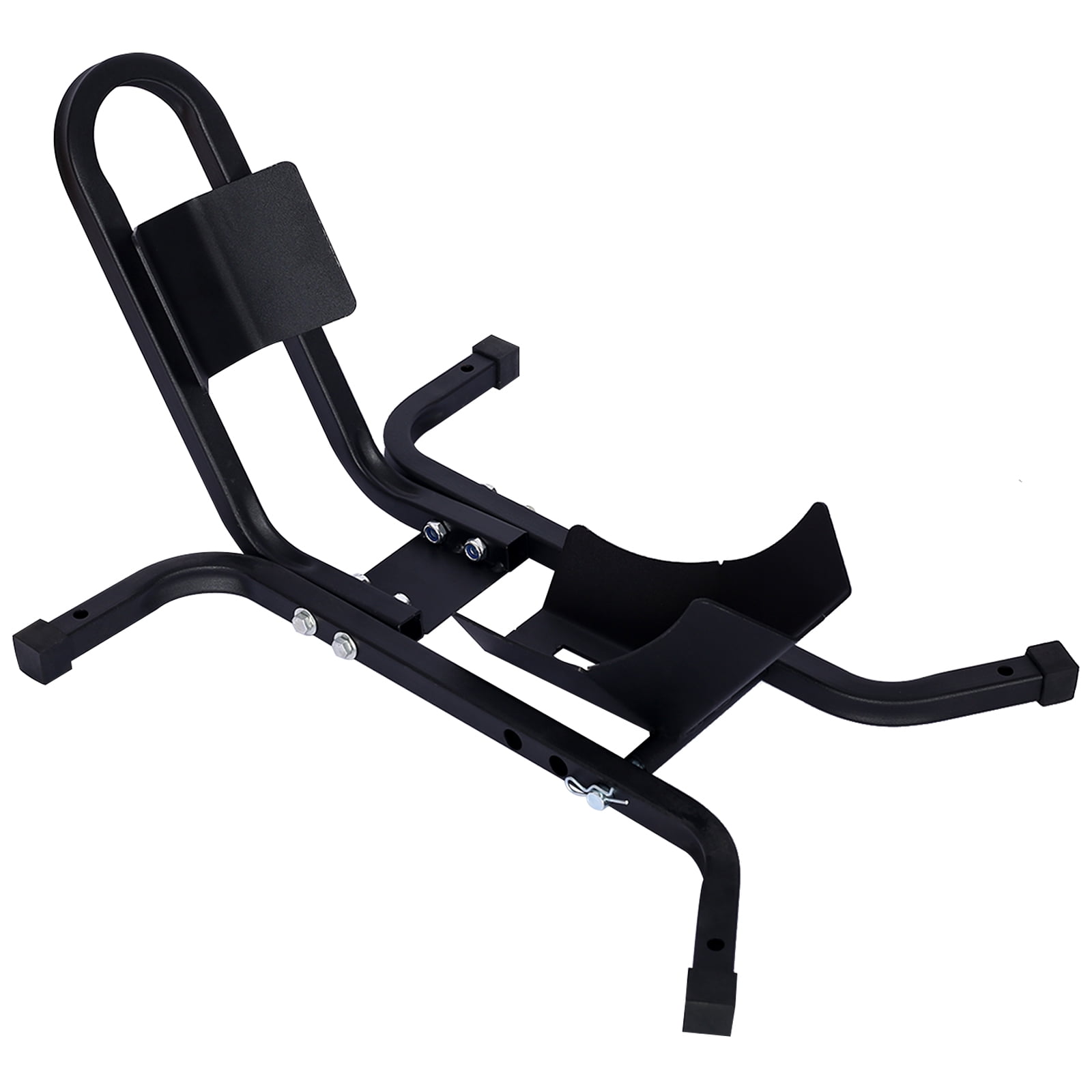 Motorcycle Front Tire Chock, Heavy Duty Wheel Stand for 17-21 in Wheels, Black Steel