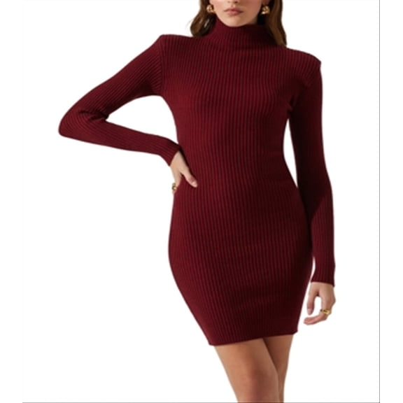 Astr the Label Gwendolyn Sweater Dress Red Size S