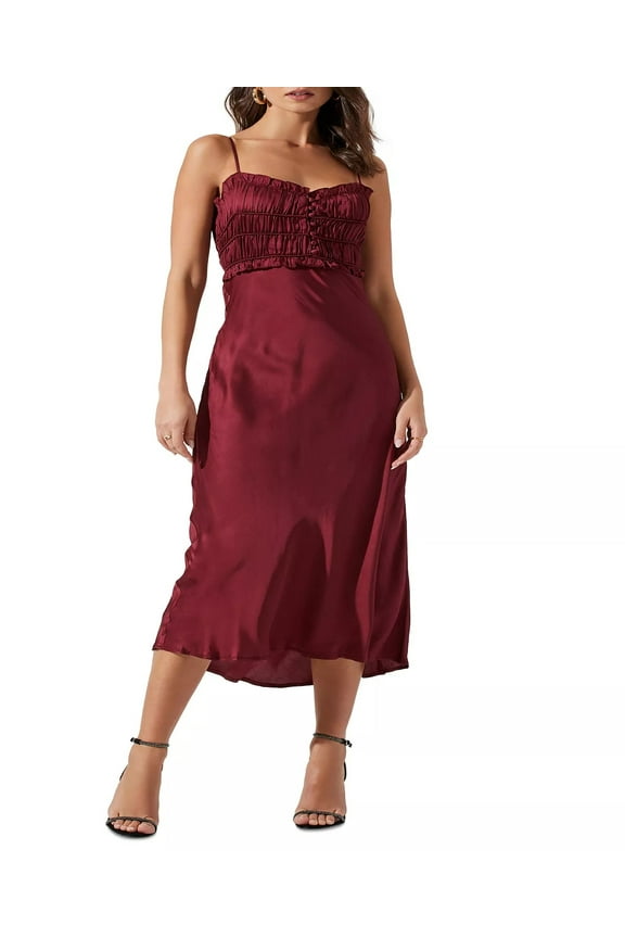 the Label Zola Midi Sheath Dress, Wine, Small