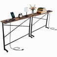 thumbnail image 1 of AstrPthylx 78" Narrow Sofa Console Table with Outlets & x-Brace - Slim Behind Couch Table, Adjustable Height, 2-Pack for Living Room, 1 of 10