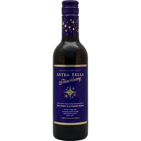 Astra Bella Blackberry Semi-Sweet Italian Red Blend Wine, 750ml Bottle, 13% ABV, Ready-to-Drink, Notes of Blackberry & Dark Fruit