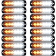 thumbnail image 1 of Astra Depot 16pcs 18W 6-LED White Amber Emergency Beacon Construction Strobe Light Car Pickup Truck Trailer Van RV, 1 of 7