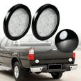 thumbnail image 1 of Astra Depot 2X 4" Round Clear Lens 24-LED White Back Up Reverse Tail Light Wiring Plug Fit 12V DC Truck Trailer RV, 1 of 6