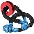 thumbnail image 1 of Astra Depot 2pcs 1/2" Blue Synthetic Soft Shackle + Red Recovery Snatch Ring 41000lbs for Tree Straps Towing Truck ATV UTV Sailing Climbing Boating, 1 of 7