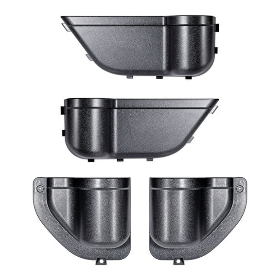 Astra Depot 4pcs Black Add-on Front & Rear Door Cup Holder Side Storage Box Organizer Pocket Set for Jeep Wrangler JL JLU 2018-2021