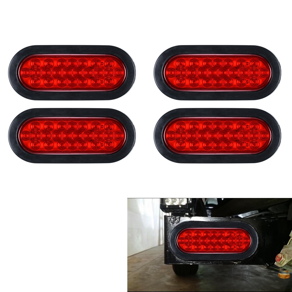 10pcs 6" Oval Oblong 24-LED Red Brake Stop Tail Light Grommet Wiring Plug For Cargo Semi Truck Trailer Rv Container Tractor Bus Lorries 7d828df3 7398 4c4e A1f1 4d5d7fb616e5.9d4450cb90c58d60a4cabc35839e49c3