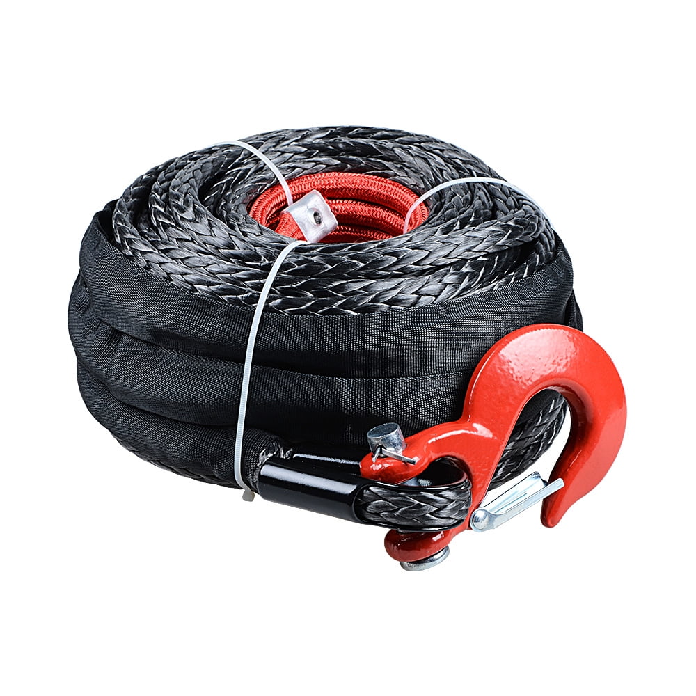 Astra Depot 50' X 1/4" Black Synthetic Winch Rope 6400 LB 6" Winch - View #10