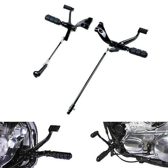 Astra Depot Black Billet Forward Controls Foot Peg Kit for Harley Sportster XL 883 1200 14-20